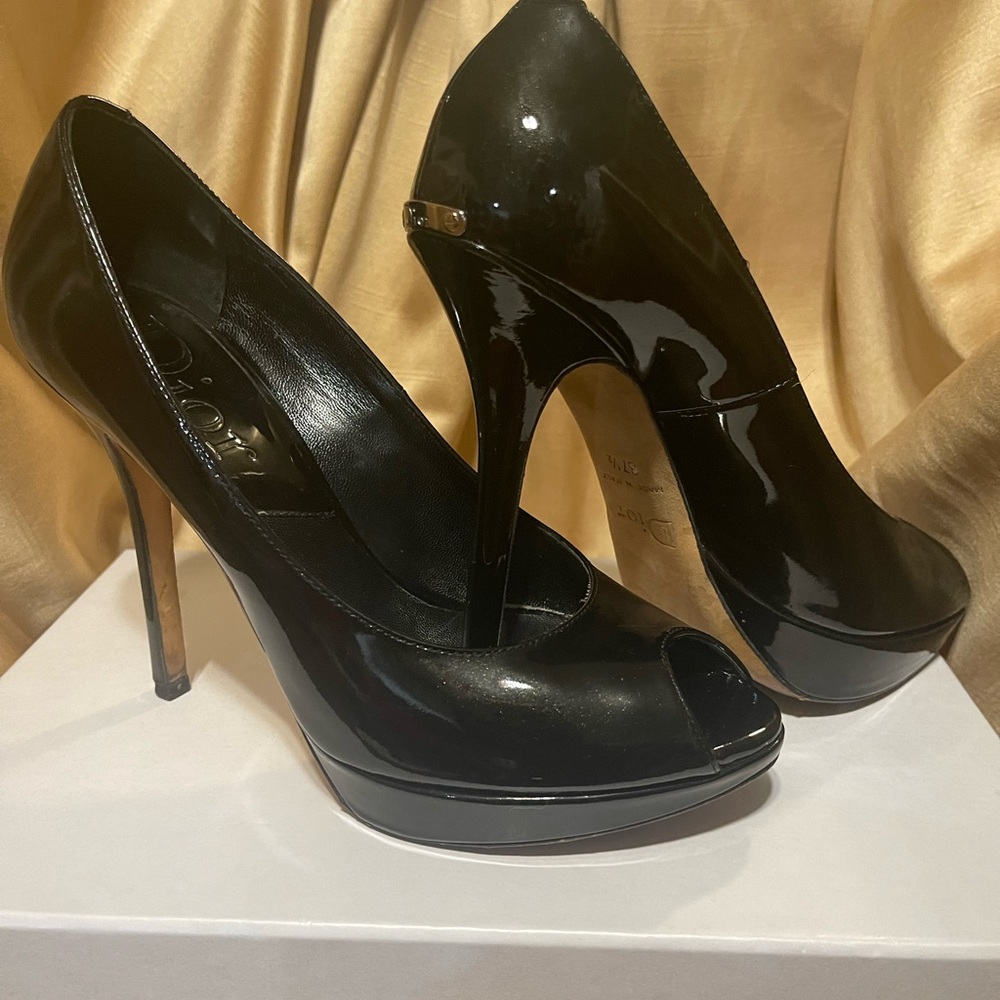 Dior Patent Open Toe Stilettos. Authentic. Euc - image 3